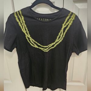Mahina Made Black T-Shirt with Green Logo